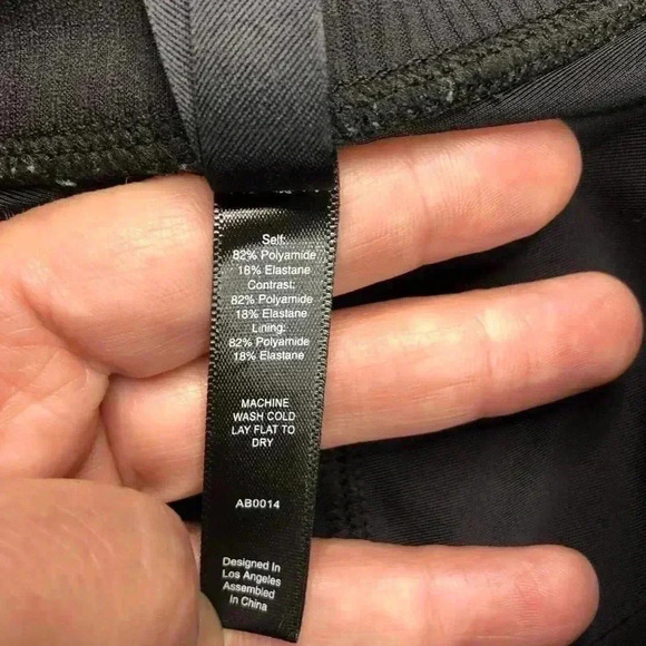 For The Love Of Lemons Leggings Black Color Ribbed Sz S - Picture 7 of 9